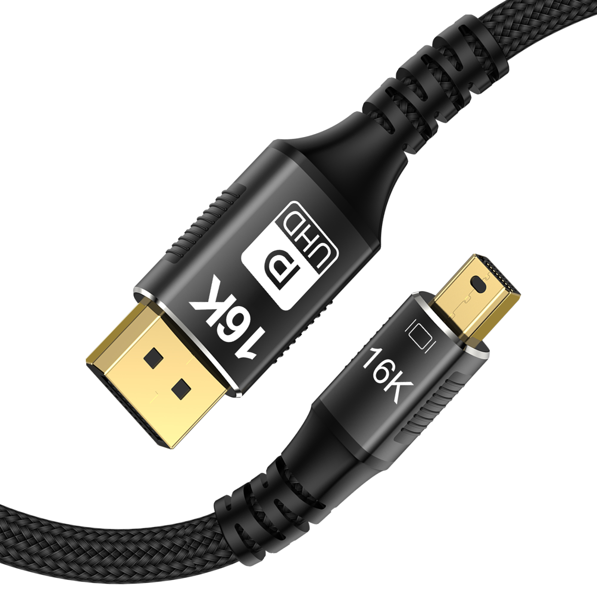 YIWENTEC 16K Mini DisplayPort to DisplayPort Cable 2.1, 16K (15360 x 8640) @ 60Hz 4K @ 240Hz 8K @ 144Hz, HDR, DSC1.2a, G-Sync FreeSync 