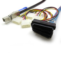 YIWENTEC Internal HD Mini SAS SFF-8644 to 4 x SFF-8482 Cable with SATA Power G0502  H0201