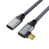 YIWNETEC USB C Cable to USB C 3.2 Gen2 × 2 male female Type C Charging Cable, 20 Gbps Data Transfer, 240 W 48 V/5 A Fast Charging Cable, 4K @@ 60Hz Video Transfer F0404 angle
