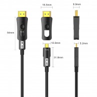 YIWENTEC HDMI Fibre Optic Cable HDMI 2.1 Cable 48 Gbps High-Speed of 8K @ 60Hz 4K @ 120Hz Support Dolby Dynamic HDR HDCP 2.3 Earc with Micro HDMI Pull Type T0208-8K